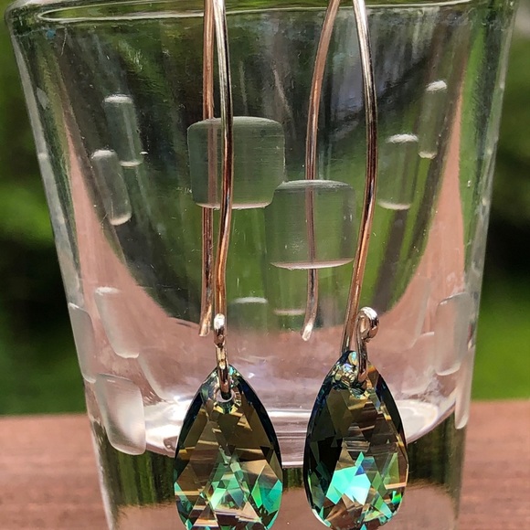 Swarovski Crystal & .925 Sterling Silver Earrings - Picture 1 of 1